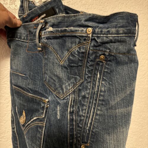 Rari jeans vintage 2000 LEVI'S ingegnerizzati contorti W33 L32 -Y2K skate retrò TB - Foto 9 di 11