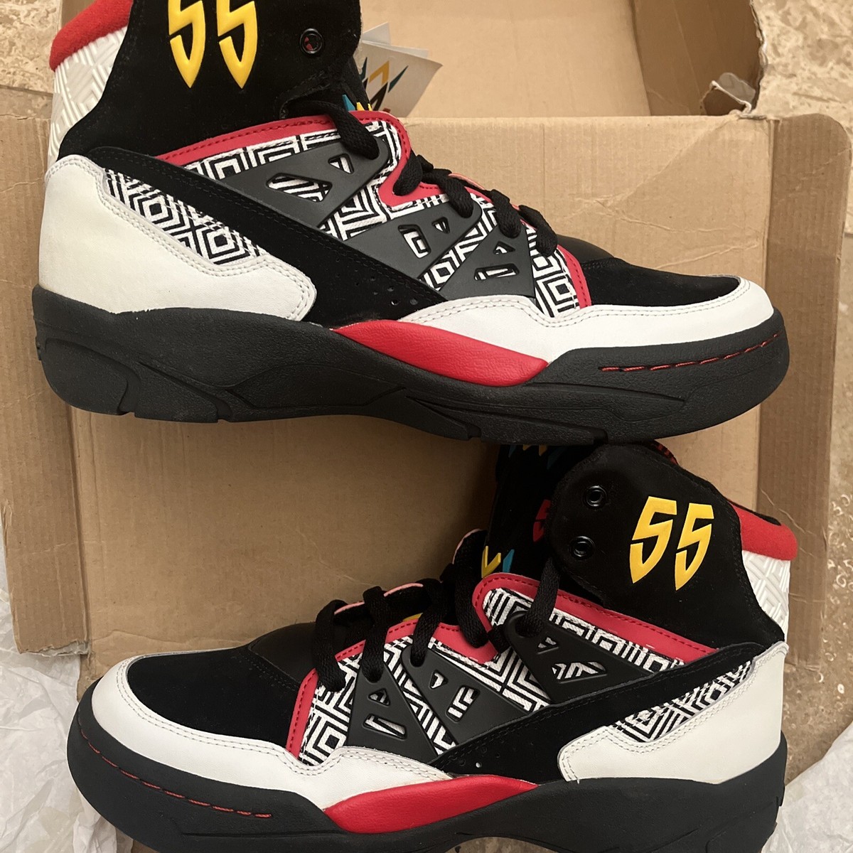 Size 9 - adidas Mutombo White Black Red for sale online | eBay