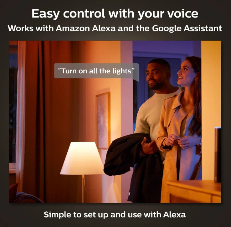 Philips Hue White and Color E26 9.5 60W LED Smart Bulb NEW 800 Lumens - 2 Pack - Image 4 of 4