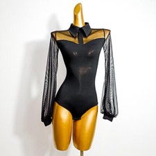 Latin Dance Leotard Women Bodysuits Latin Dance Tops Ballroom Samba Performamnce
