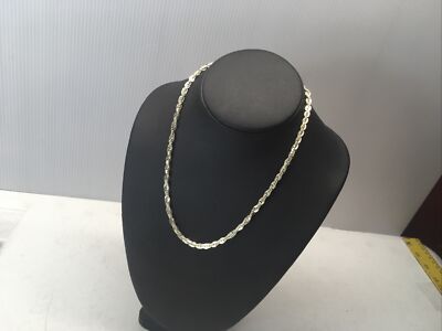 18'' LANGE SILBERKETTE GEDREHT ITALIEN STEMPEL 950 STERLING FISCHGRÄT MILOR SELTEN