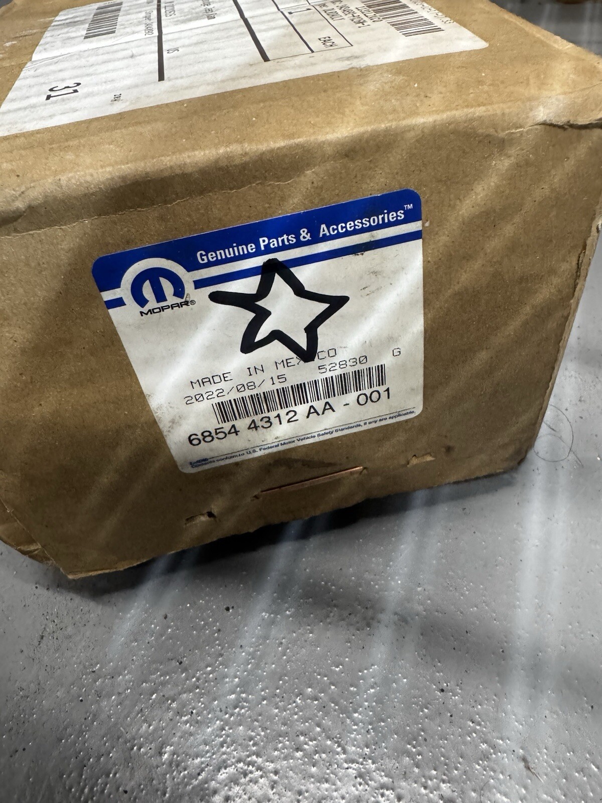 Mopar Front Right Passenger Side Shock Absorber OEM 68544312AA