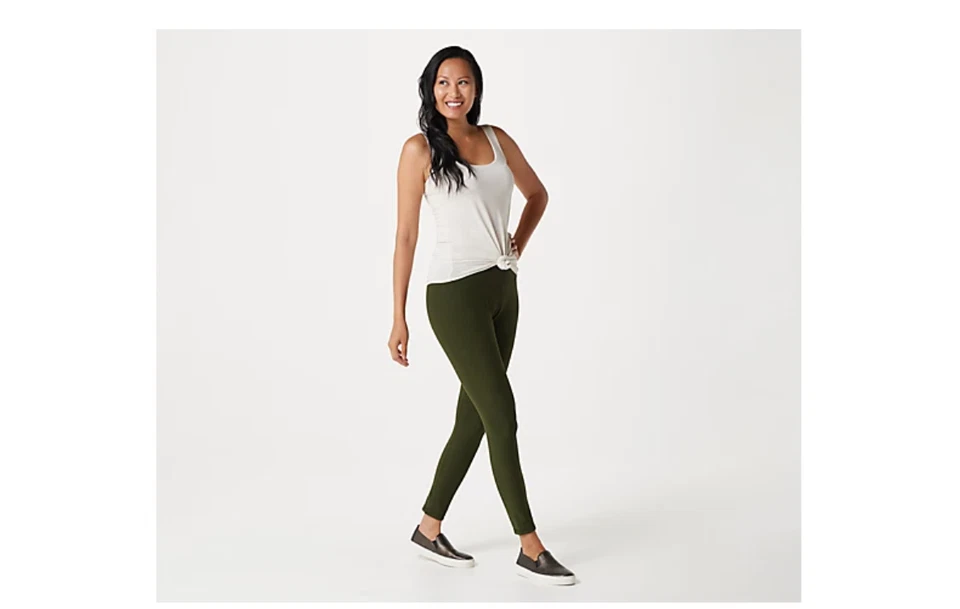 Mujer con Control Regular Reversible Sin Costura Lateral Leggings Negro/Azul Marino L A384086 Foto 4 de 4