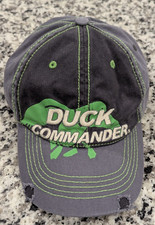 Duck Commander YOUTH Distressed Charcoal Lime Adjustable Ball Cap Hat