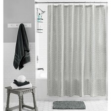 Mainstays 15-Piece Bath Set, Gray Flannel w/Caddy, Shag Rug, Curtain and Hooks