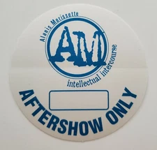 Alanis Morissette Tour Satin Backstage Pass Otto Gig VIP Concert Sticker Unused