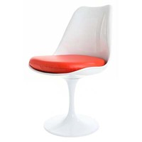Chelsea Swivel Chair for Dining Room/Office | White & Red | Various Fabric