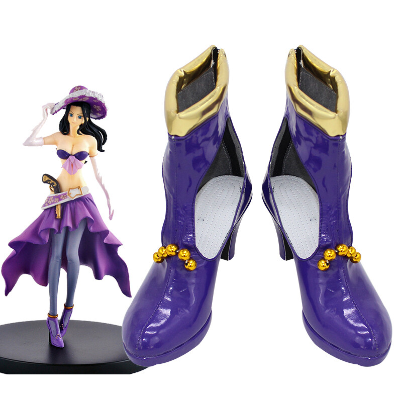 靴 robin Straw Hat Pirates Nico Robin Anime Manga Cosplay Shoes Boots X002