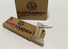 RAW Rolling Papers GARDEN WAX TIPS Plantable with seeds! 10 wax tips per pack