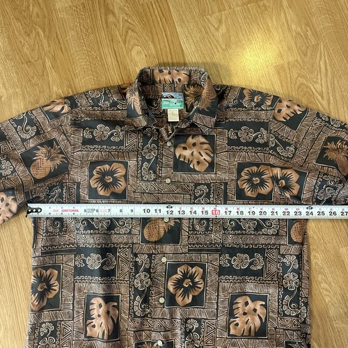 Reyn Spooner Hawaiian Shirt Mens L Large Floral Pineapple Full Button Aloha - Picture 5 of 6