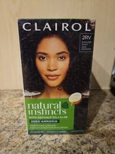 Clairol Natural Instincts Demi-Permanent Hair Dye, 2RV Burgundy Black Hair
