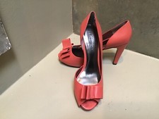 INC NEW D'orsay open toe pump LEATHER heel sandals shoes BOW CORAL 6,5 US