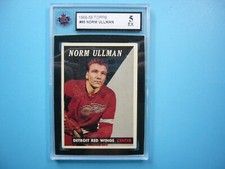 1958/59 TOPPS NHL HOCKEY CARD #65 NORM ULLMAN KSA 5 EX NICE!! 58/59 TOPPS