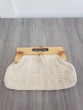 Vintage Wooden Handle Purse