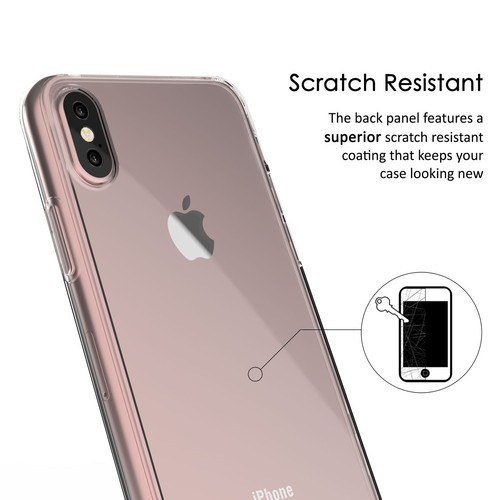 For iPhone XS / X 5.8" Full Body Wrap Screen Protector Front Back Clear Case - Picture 6 of 7