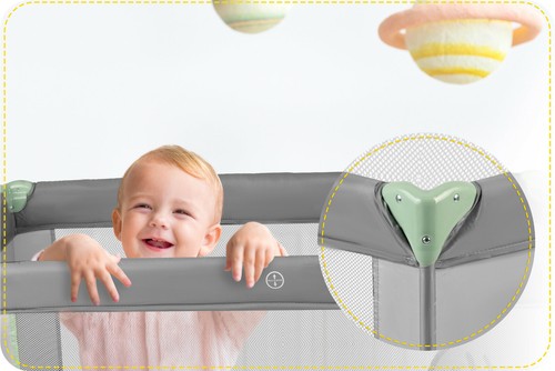 Reisebett Kinderreisebett Laufstall Baby mit Rollen Einstieg Tasche Ricokids - Bild 3 von 53