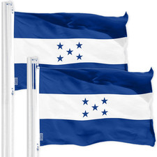 2 Pack: Honduras Honduran Flag 3x5 Ft Printed 150D Polyester