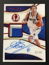 2019-20 Immaculate DIRK NOWITZKI Game Worn Patch Autograph Red /10 Mavericks