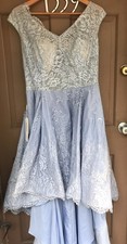 JJ'S HOUSE Women's NWT Size 14 Formal Evening Dress Blue High/low Hot 