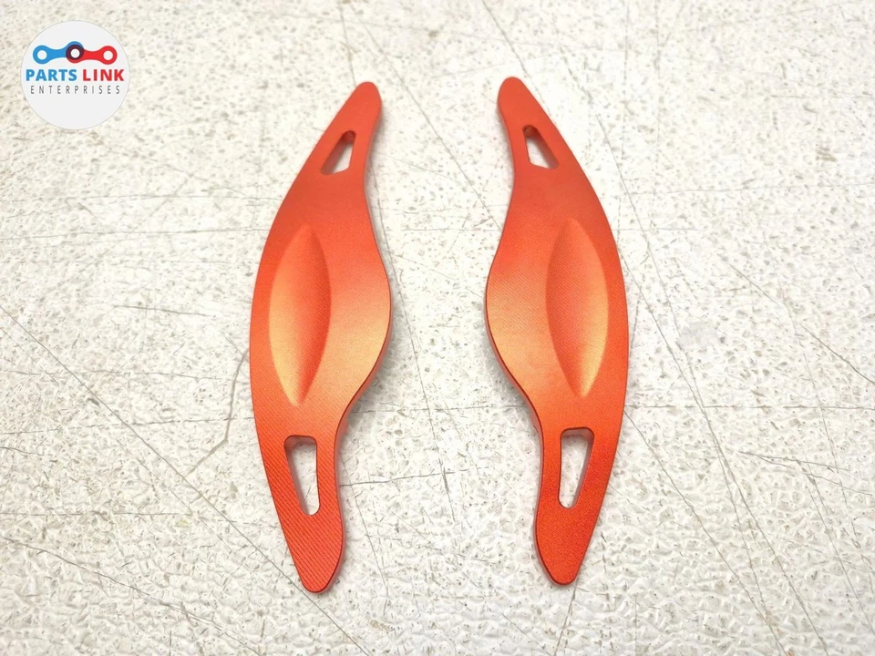 2018-24 BMW X3M Competition Steering Wheel Shift Paddles M-Sport Orange SET F97 - Image 2 of 4