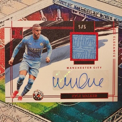 2021-22 Panini Impeccable EPL Kyle Walker Elegance Ruby Patch Auto /5