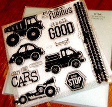 CTMH D1541 FAST FURIOUS Crazy for CARS, Trucks, it's all GOOD, Tire tracks