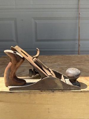 Vintage Stanley Bailey No.4 Wood Plane Sweetheart Cutter