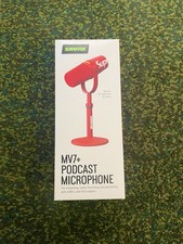 Shure MV7 x Supreme Podcast Microphone Red with USB -C Xlr outputs red