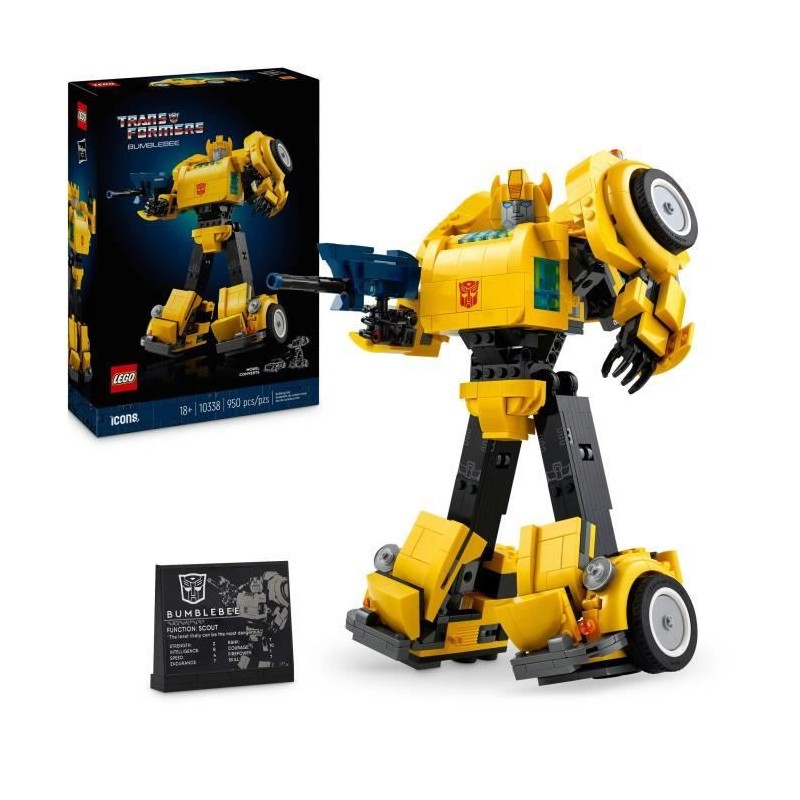 LEGO Icons 10338 Transformers Bumblebee figurine robot de collection pour adulte