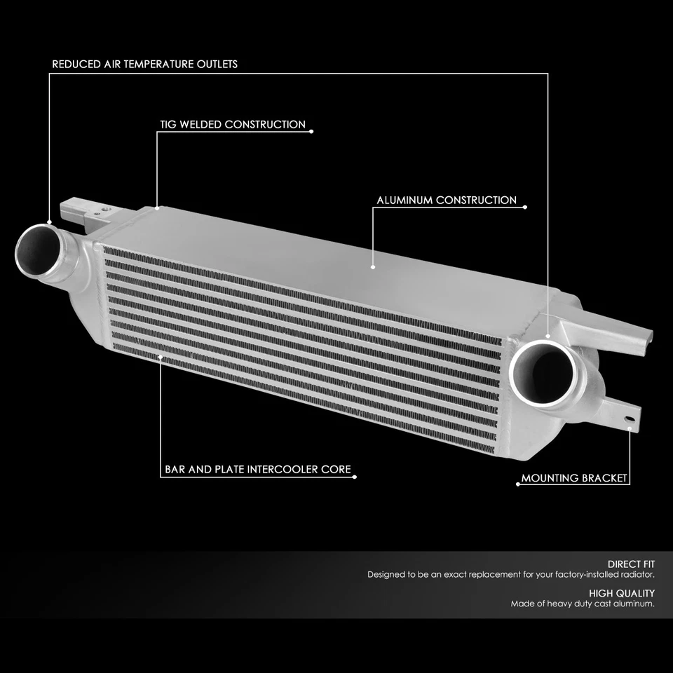 PARA FORD MUSTANG 15-23 2.3L ECOBOOST BARRA Y PLACA FMIC INTERCOOLER MONTAJE DELANTERO Foto 2 de 4
