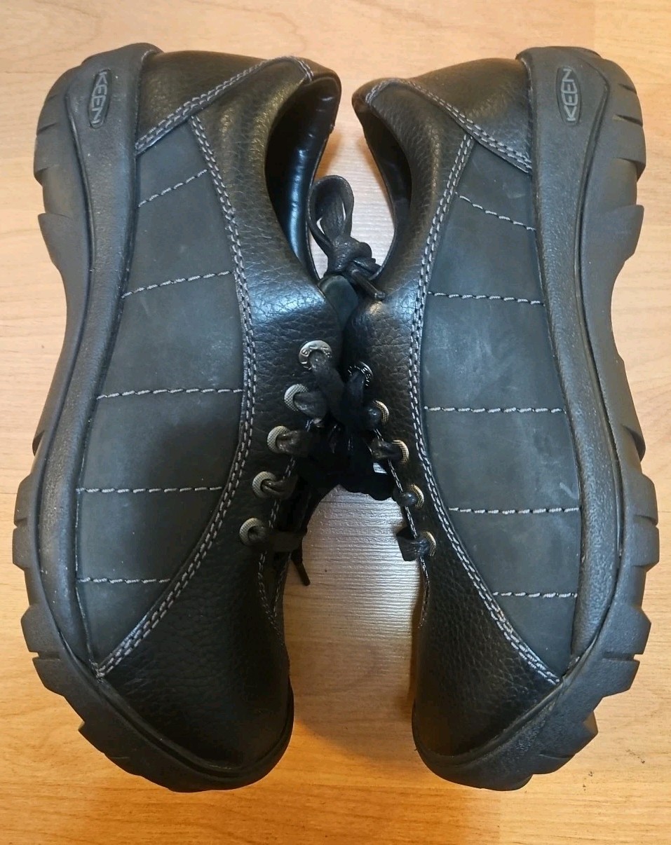 Scarpe da lavoro trekking Keen donna Presidio in pelle nera taglia 10 MODELLO DISPLAY