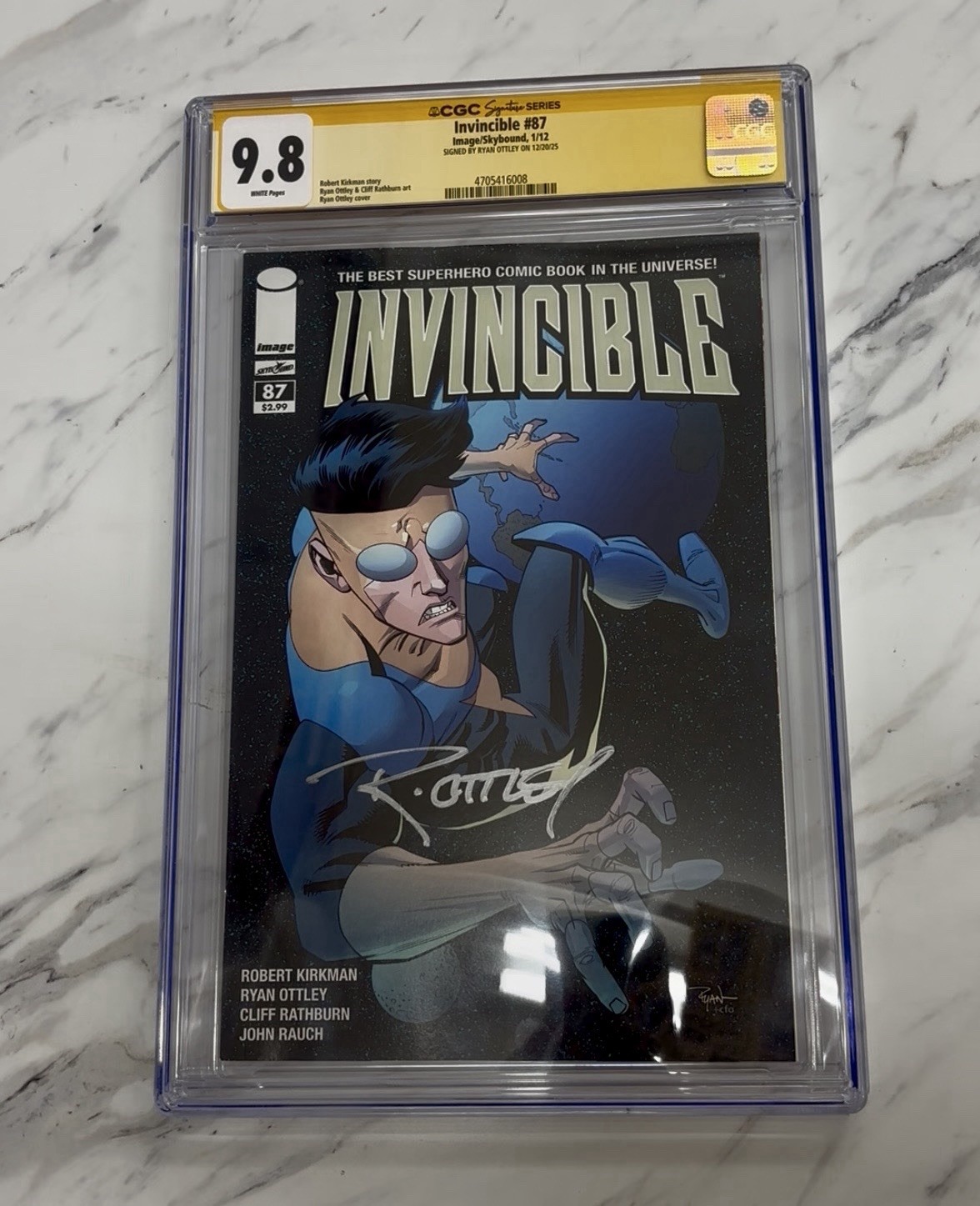 Invincible #87 Cgc 9.8 Yellow Label Signed By Ryan Ottley
