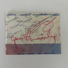 1991 Orioles v Rangers Ticket Stub, José Hernández AUTO–Mike Mussina 1st MLB Win