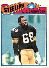 1977 Topps #355 L.C. Greenwood Pittsburgh Steelers Card