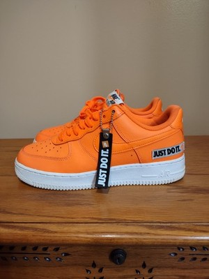  Nike Air Force 1 Just Do It l Orange''2018'' BQ5360-800 lightly worn no creases