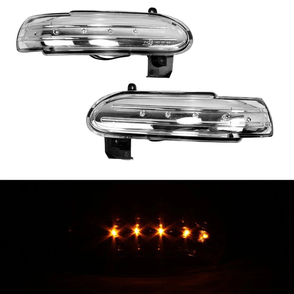 Luces LED de espejo retrovisor lateral intermitente para Mercedes Benz SL SLK Clase R171 W171 W230 Foto 2 de 4