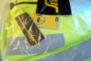 Snickers 1330 All Round Work Class 3 Hi Vis WP Shell Jacket Yellow/ Grey- large