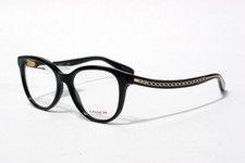 Coach HC6177 5002 Eyeglasses Women's Shiny Blk/ Gold Full Rim 52-17-140 E150