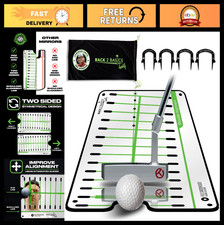 Compact Dual-Sided Golf Putting Mirror - Alignment Trainer Tool for Perfect Stro
