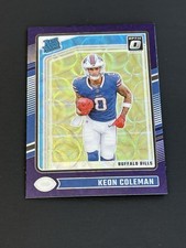 2024 Panini Donruss Optic - Rated Rookie Keon Coleman #263 Purple Scope Prizm
