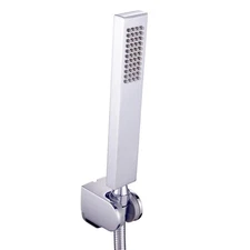 Brass Handheld Shower Head Set with Wall Connector and Hose - Chrome Finish