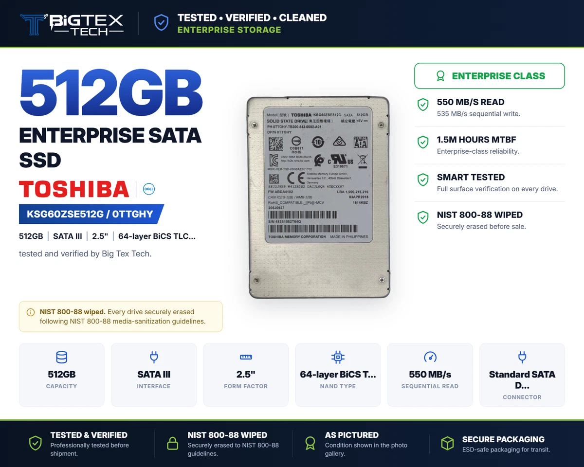 Toshiba 512 GB Solid State Drives for sale | eBay