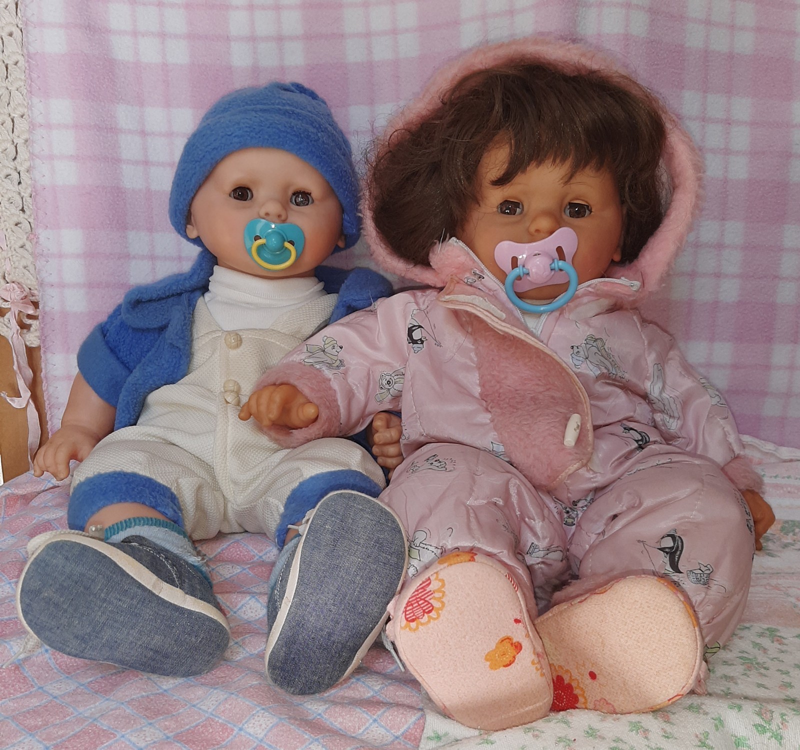 BAMBOLE ZANINI ZAMBELLI ZZ VINTAGE DOLLS ANNI 80 GEMELLI TWINS SCHICCHERE SOFT