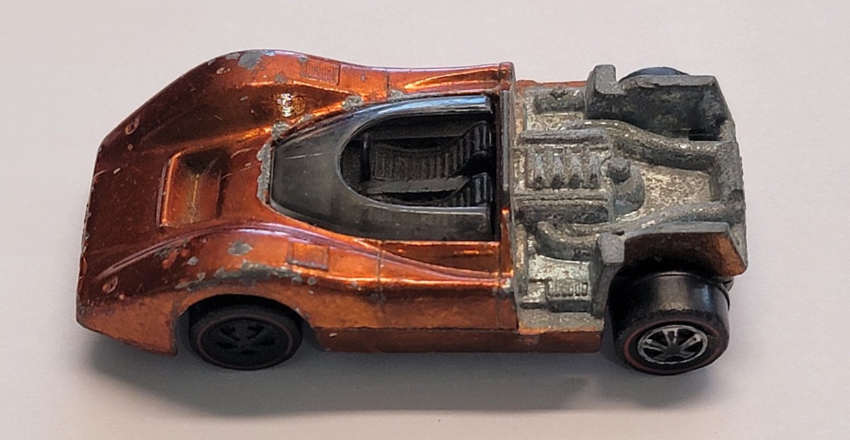 1968 Hot Wheels Redline McLaren M6A Bright Orange w/Black Interior