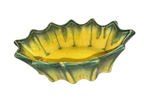 vintage McCoy drip glaze planter or bowl