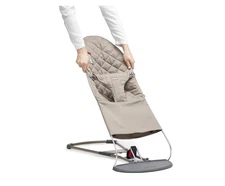 BabyBjörn Fabric Seat for Bouncer, Cotton, Woven Quilt, Sand Gray