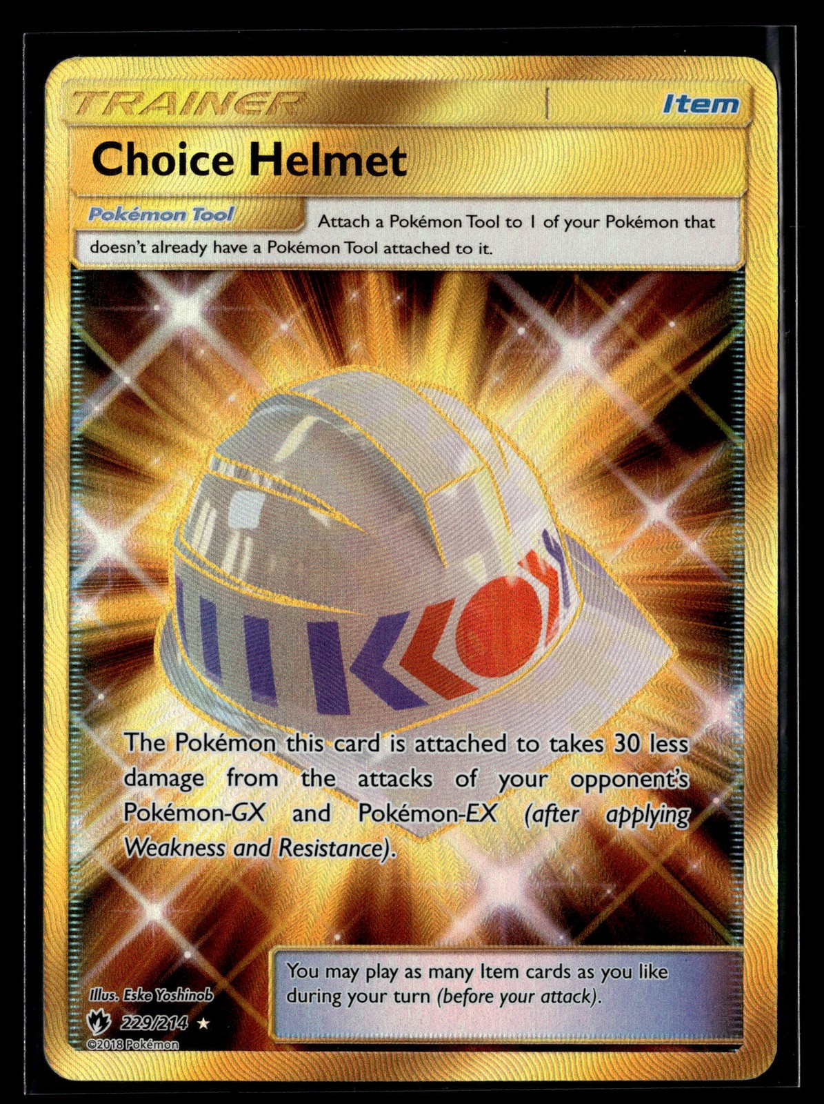 Pokemon TCG SM - Lost Thunder #229/214 Choice Helmet (Secret)