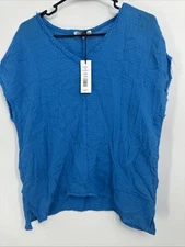 Michael Stars Draya V-Neck Double Gaize Top Size M $98