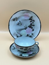 Mid Century Japanese Eggshell Porcelain Tea Trio.