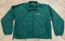 John Deere Windbreaker Jacket Zip Up Men’s 2XL